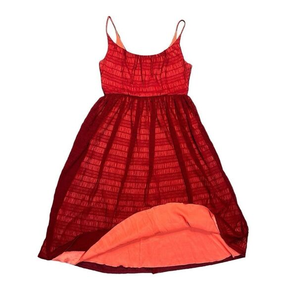 Fossil Red Lacey Mesh Midi Dress Size 4 - Picture 4 of 9